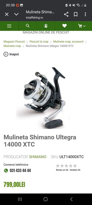 Set 4 mulinete shimano ultegra 14000 xtc cu tamburi de rezerva
