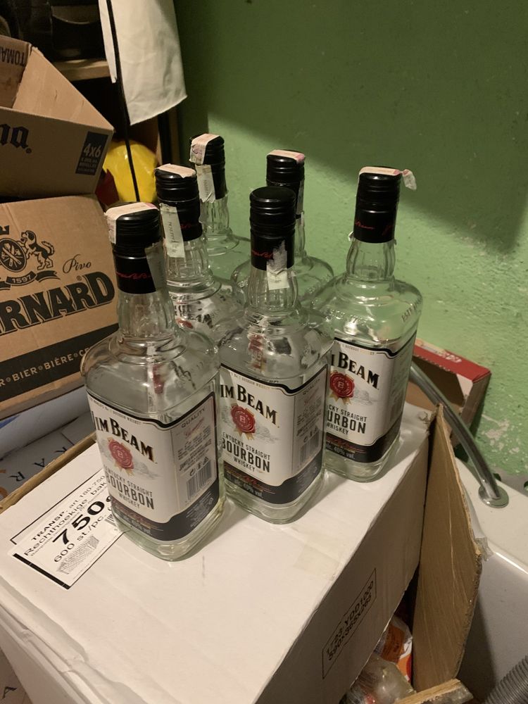 Бутилки Уиски Jim Beam 1l