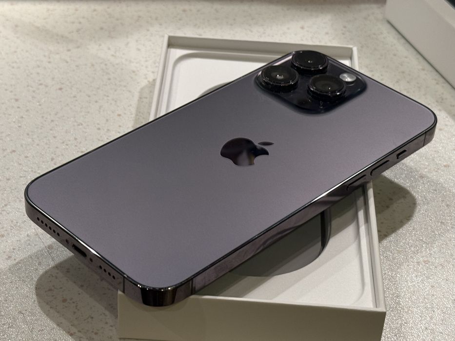 iPhone 14 Pro Max 256GB Deep Purple eSim – Като НОВ, 100% Батерия.