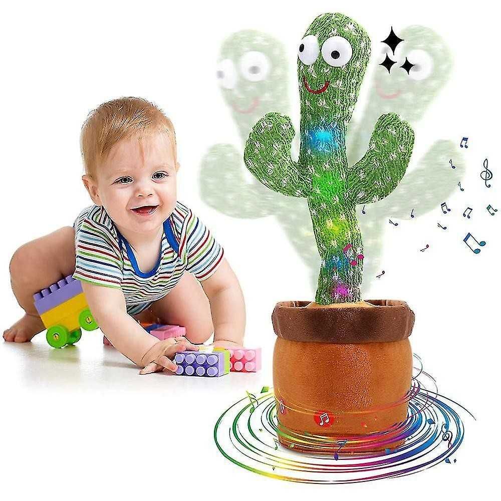 Jucărie Cactus Dansator - Cântă, Dansează, Imita + Puzzle Lemn CADOU!