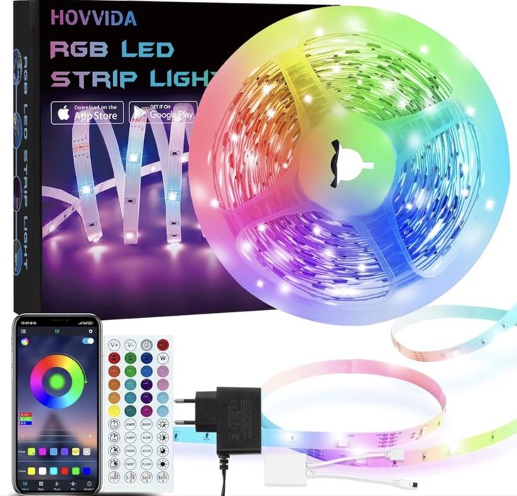 Bandă LED HOVVIDA 5 m, 30 LED-uri/metru