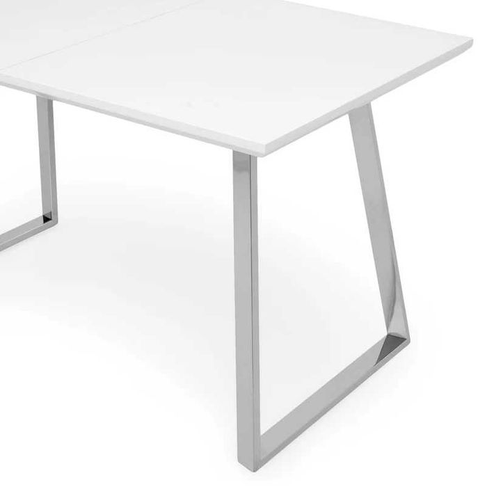 Masa Dining,Living,Bucatarie Extensibila Alba Lucioasa Mobexpert