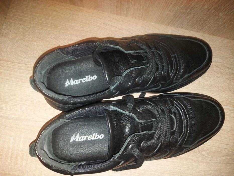 Vand pantofi sport piele Marelbo culoare negru marimea 43