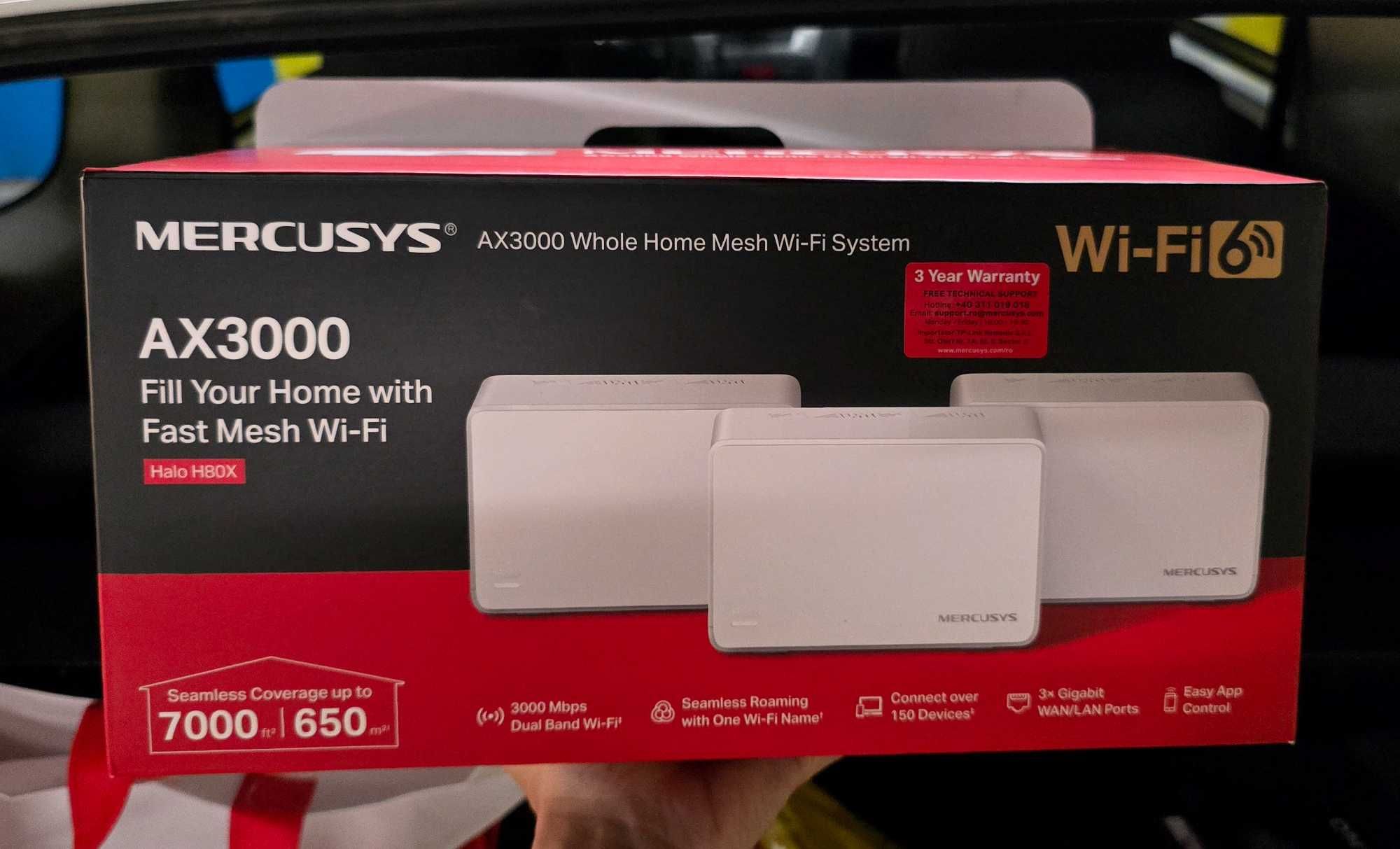 Безжична Mesh система Mercusys Halo H80X (3-pack), AX3000