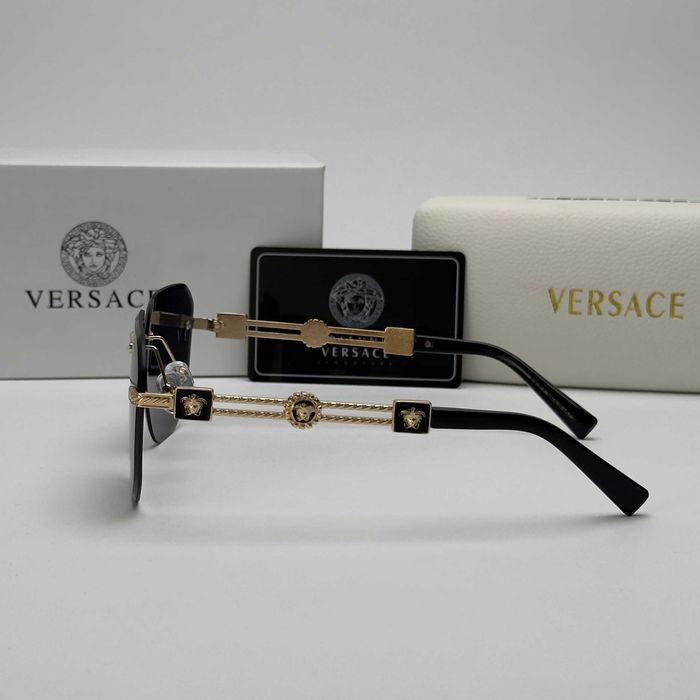 Слънчеви очила Versace Oversize Black Brown Limited Версаче УВ400 CE