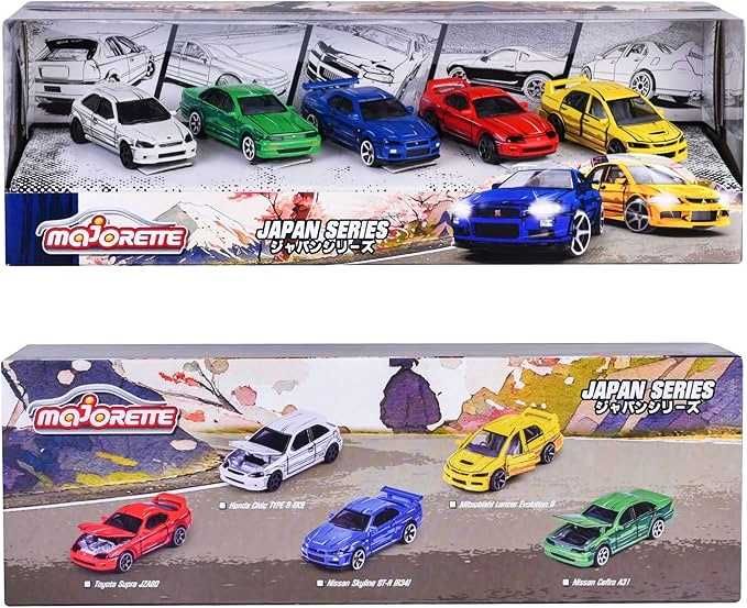 Метални колички Majorette Japan Series 5 pack