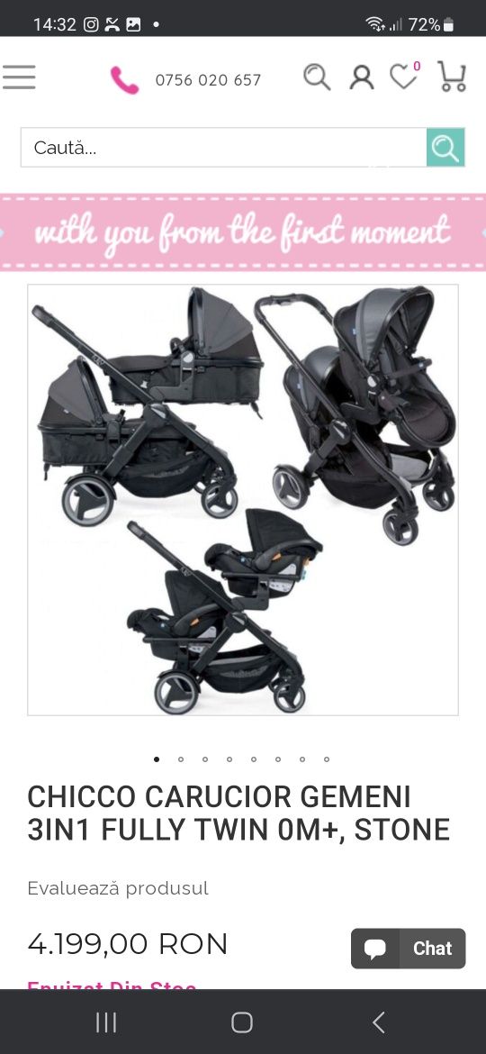 Carucior gemeni chicco fully twin