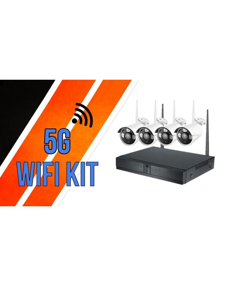 WiFi Kit 5G - CCTV Пълен Комплект с 4 безжични камери