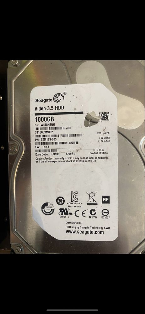 Продам Жесткие диски HDD 1TB на 1 терабайт ТБ