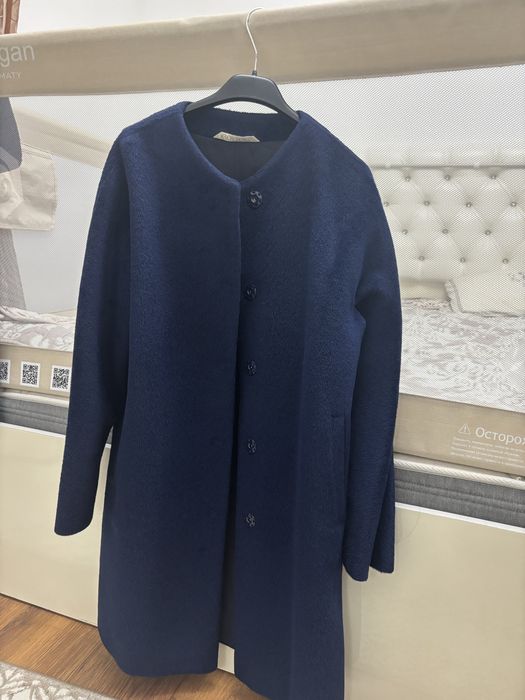 Пальто Лама синее