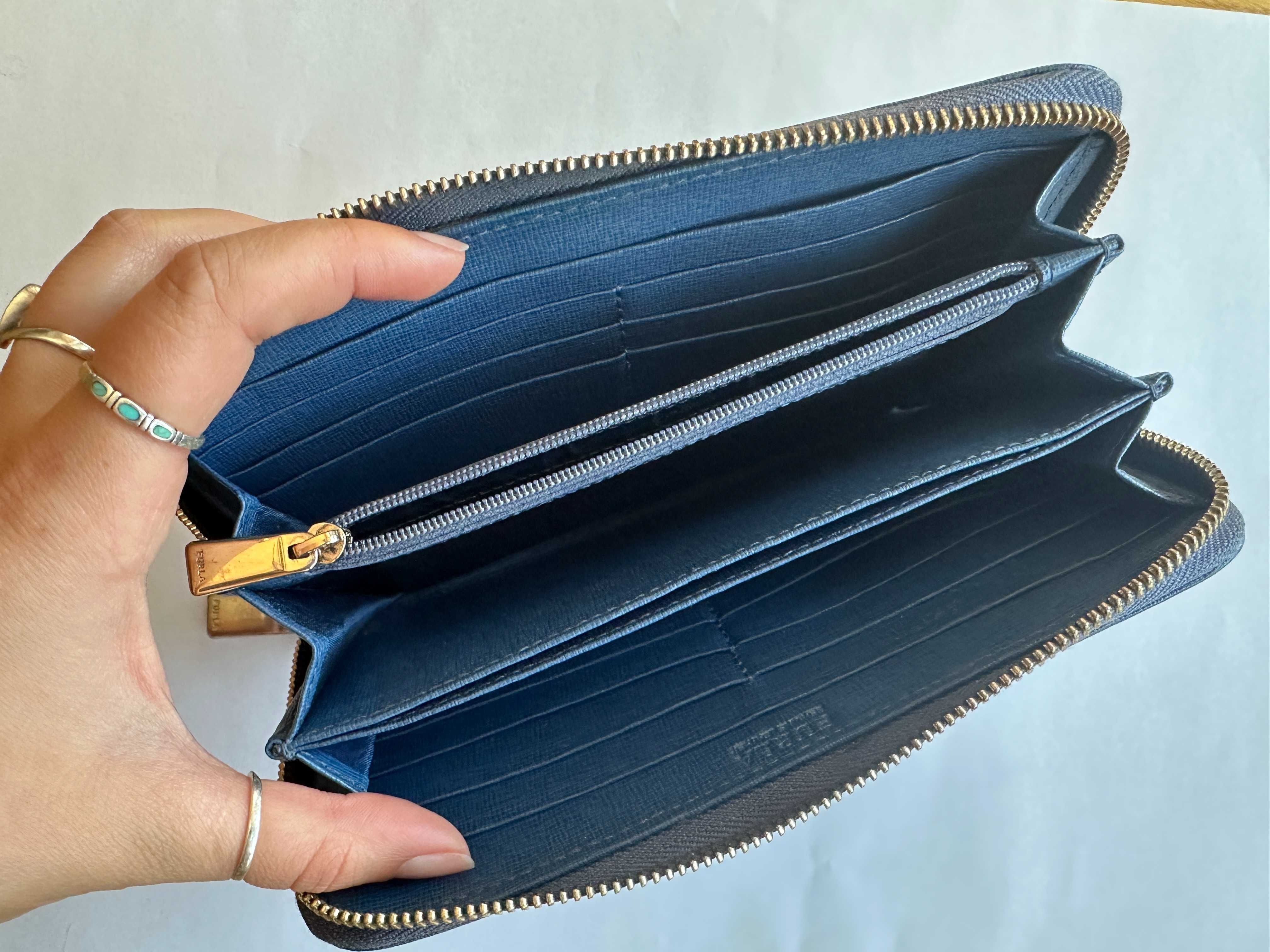 Furla портмоне Babylon XL синьо