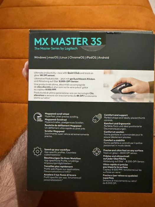 Mouse Wireless LOGITECH MX Master 3S Performance, 8000 dpi, silent