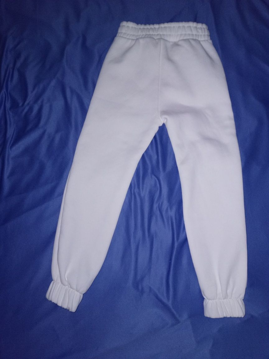 Pantaloni de trening Koton cu buzunare oblice, albi, mărimea 116_122cm