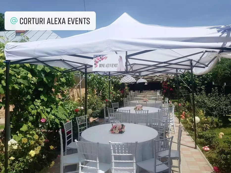 Corturi de inchiriat.cort nunta.cort botez.mese.scaune,vesela,bucatari