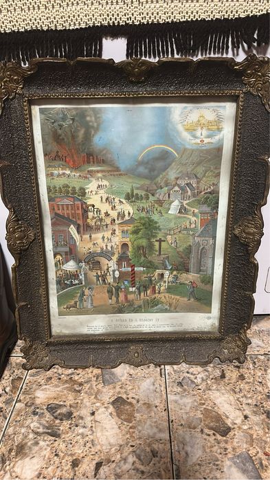 Vind tablou foarte vechi ,,Drumul larg si drumul ingust”