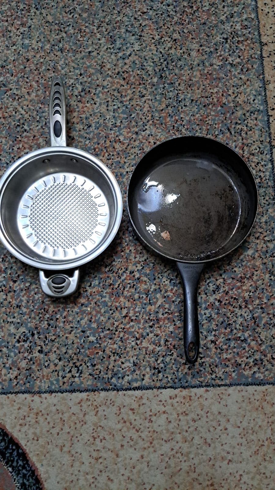 Сковородка металлическая две штуки 24 см