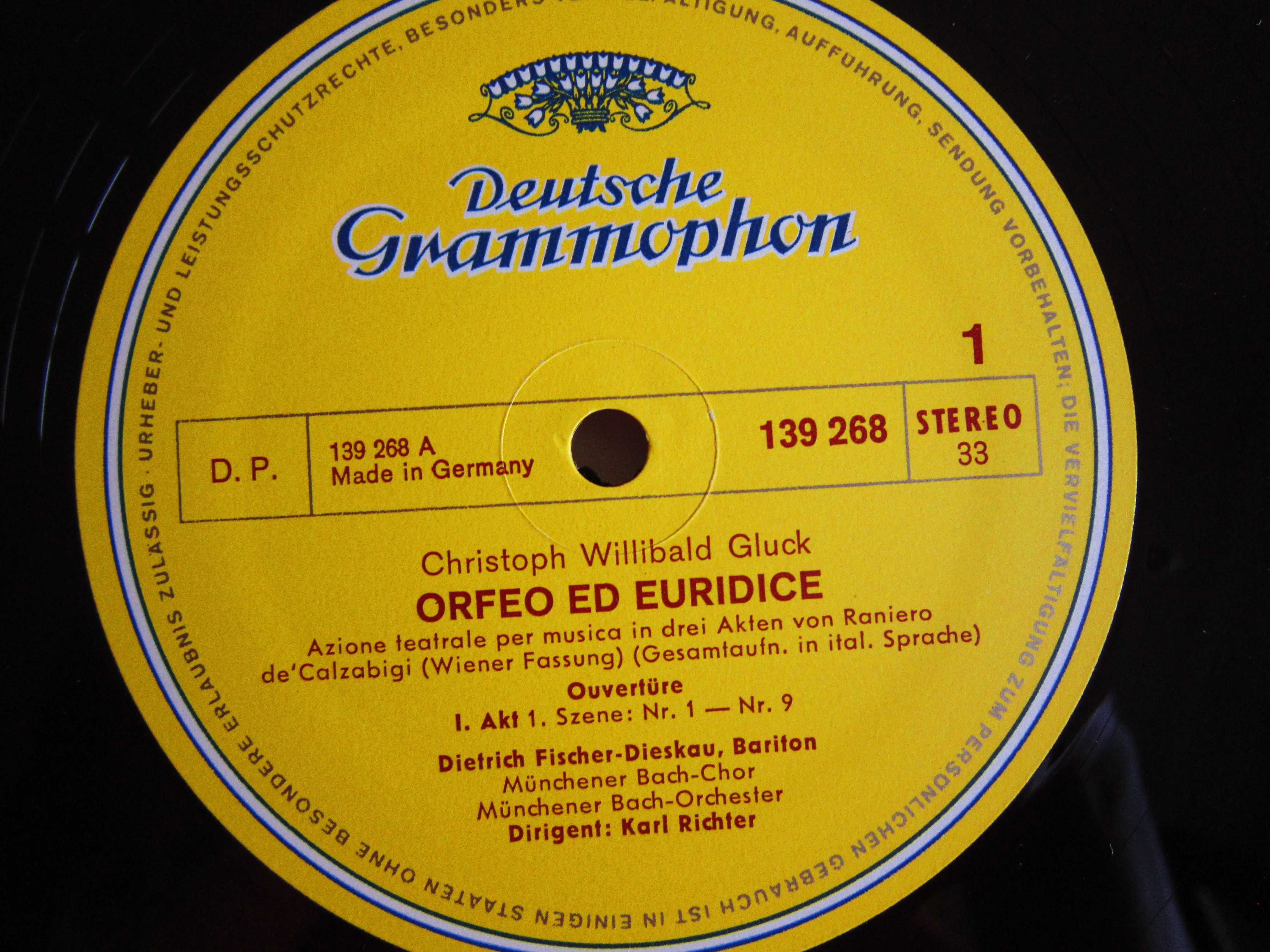 vinil Gluck -Orfeu și Euridice (originale in italiano) Karl Richter