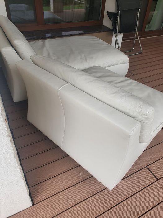 Coltar piele alba Natuzzi