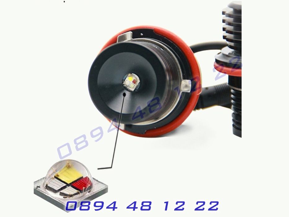 LED RGB Крушки Angel Eyes BMW E39 E60 ЛЕД БМВ Е39 Е60 Ангелски Очи БМВ