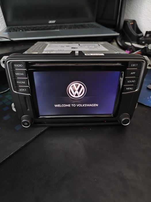 Sistem multimedia original Volkswagen MIB2 PQ cu Android Auto, CarPlay
