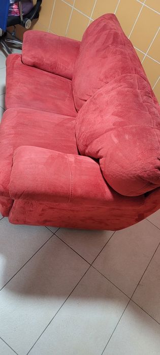 Canapele catifea roșie 150 cm lungime și 195 cm lungime