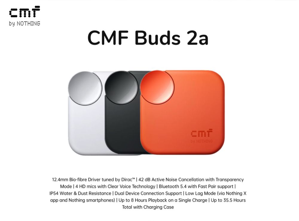 Беспроводные наушники Nothing CMF Buds 2A ( new 2025! )