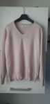 Pulover casmir si matase,roz pudra M