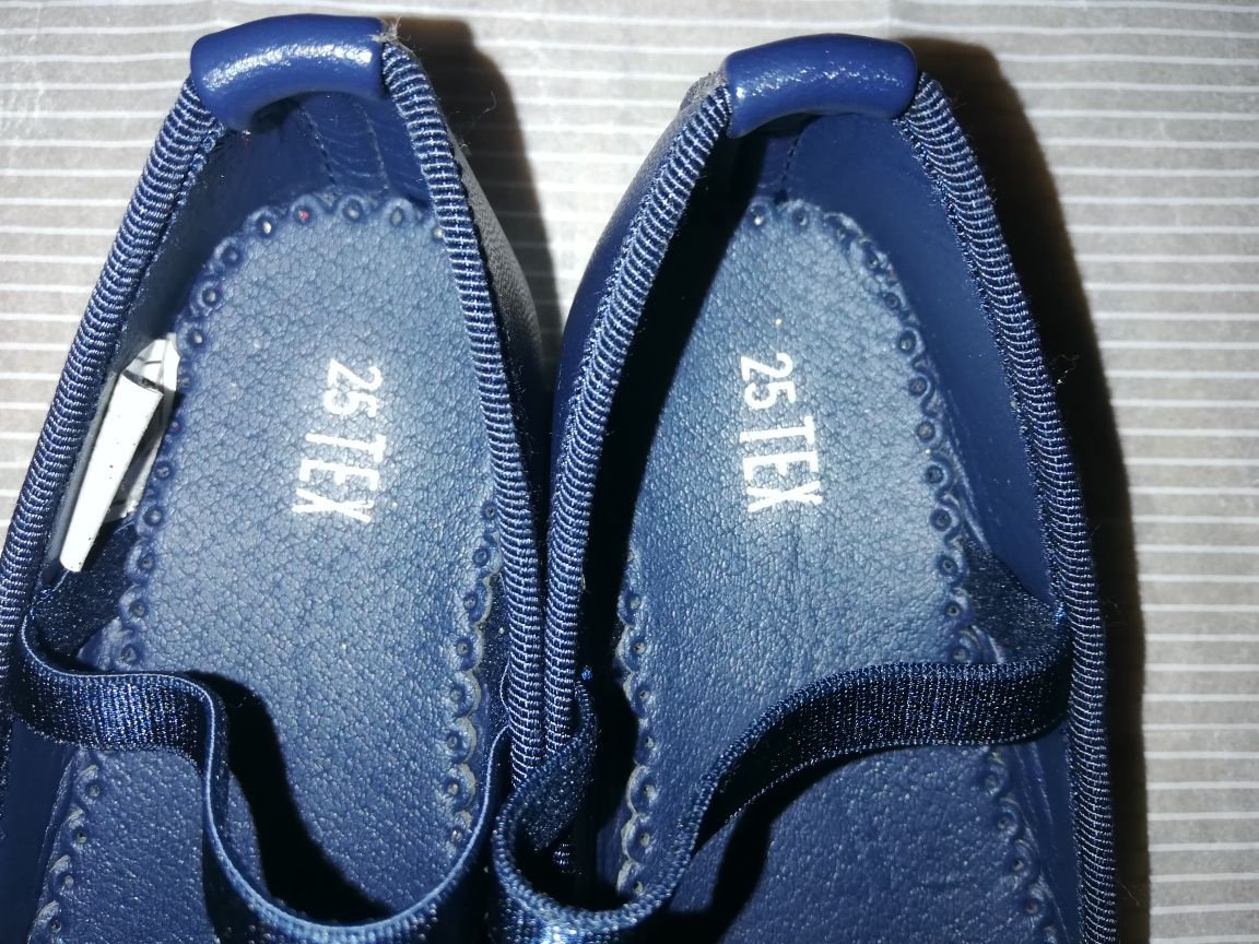 Pantofi fetita 25 bleumarin TEX NOI