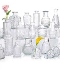 Set de mini vaze de sticla decorative pentru nunta/ botez/ marturii