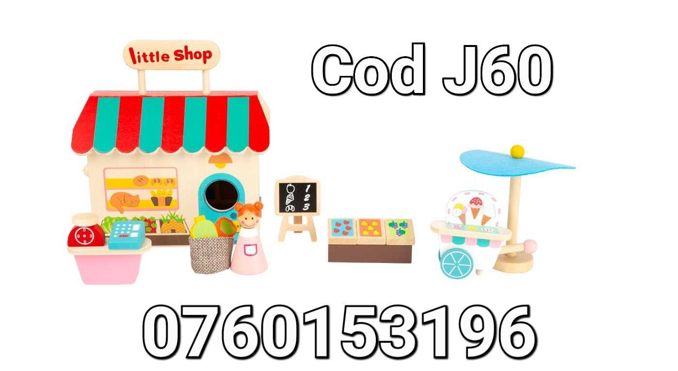 Magazin din lemn cu accesorii pt copii-Set pt calatorie-Jucarie-J60