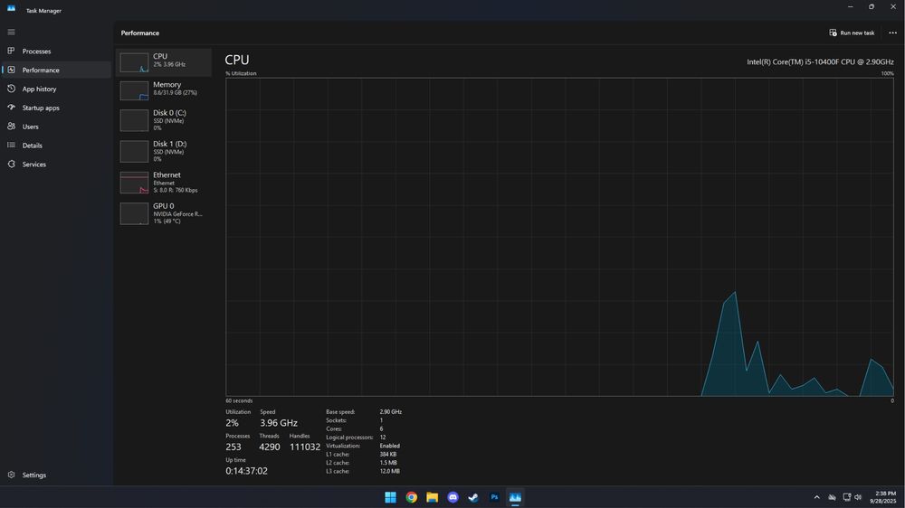 PC Gaming I5 10400F RTX 2060 32GB RAM