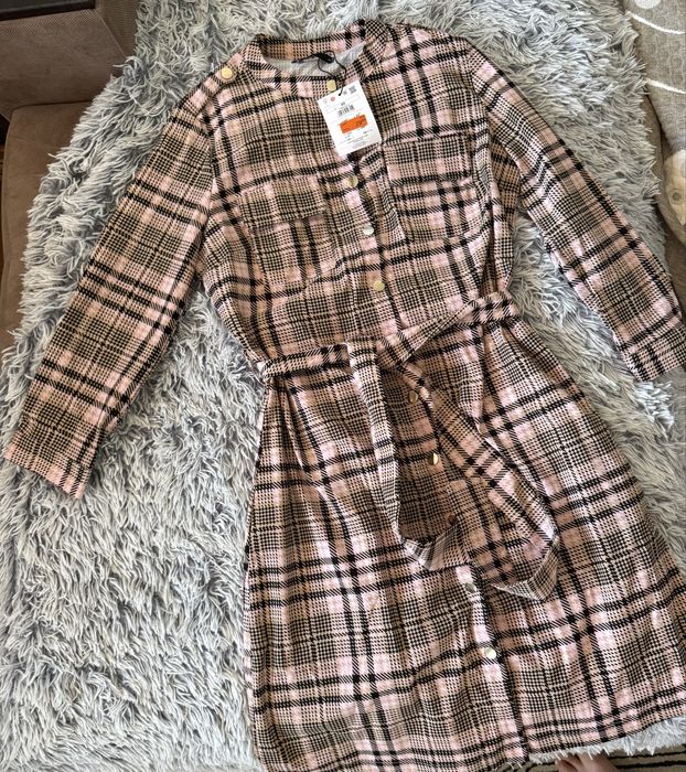 Мини фигурална рокля тип риза Мохито