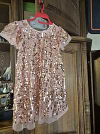 Детска рокля пайети 116 см