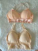 2 Bustiere/Bralette/Sutien bej si roz pal, nou, S/36