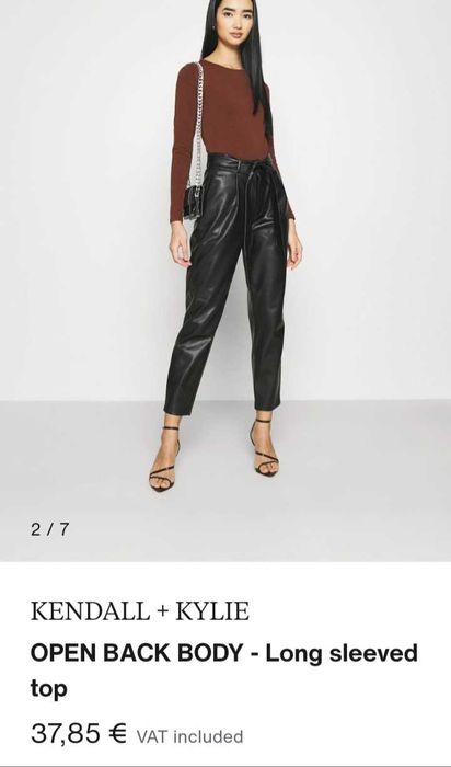 Kendall & Kylie ново боди high leg, с изрязан гръб, два цвята