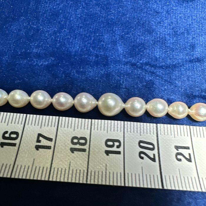 Vintage colier perle naturale Akoya de apă sărată