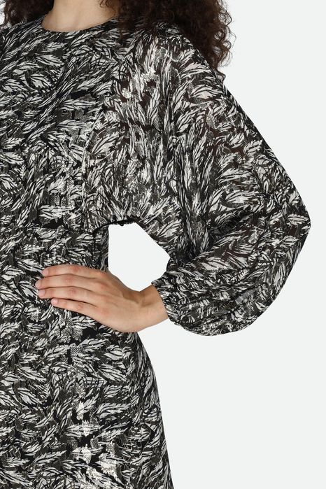 Рокля от коприна Patrizia Pepe, 38/XS,с метални нишки,нова с етикет!