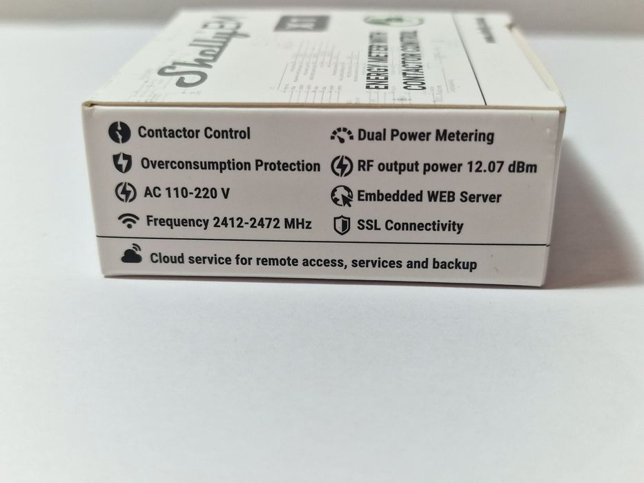 Shelly EM energy meter cu control contactor