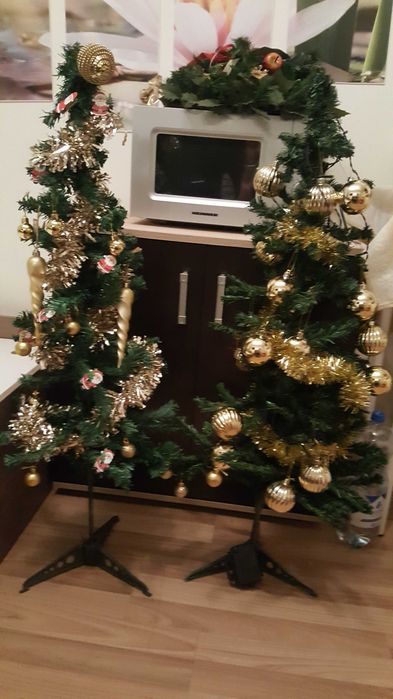 Bradut impodobit 1+1 gratuit 1m inaltime cu auriu