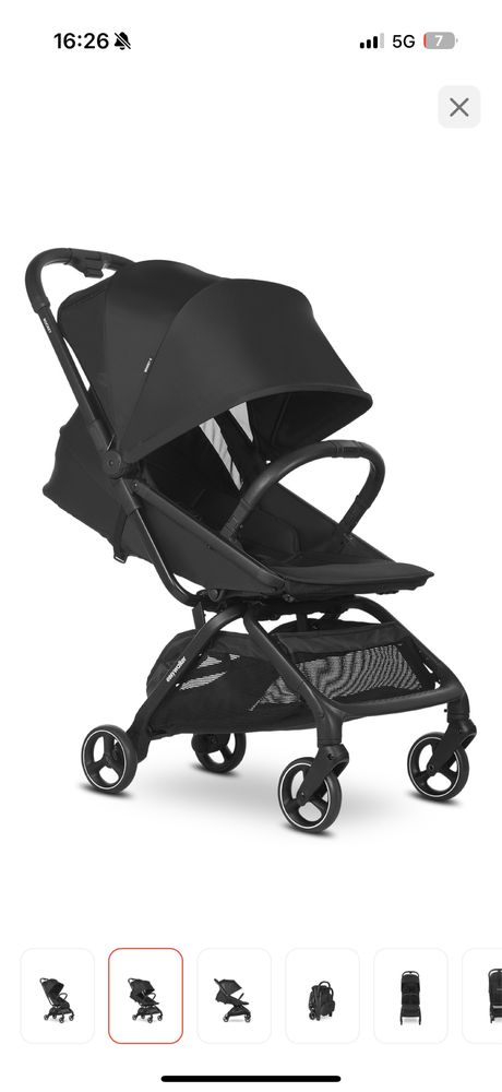 Коляска прогулочная Easywalker Rockey S, черный