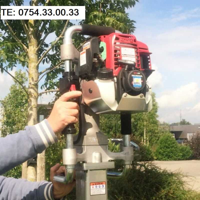 Masina Batator de stalpi cu motor termic in 2T pe benzina