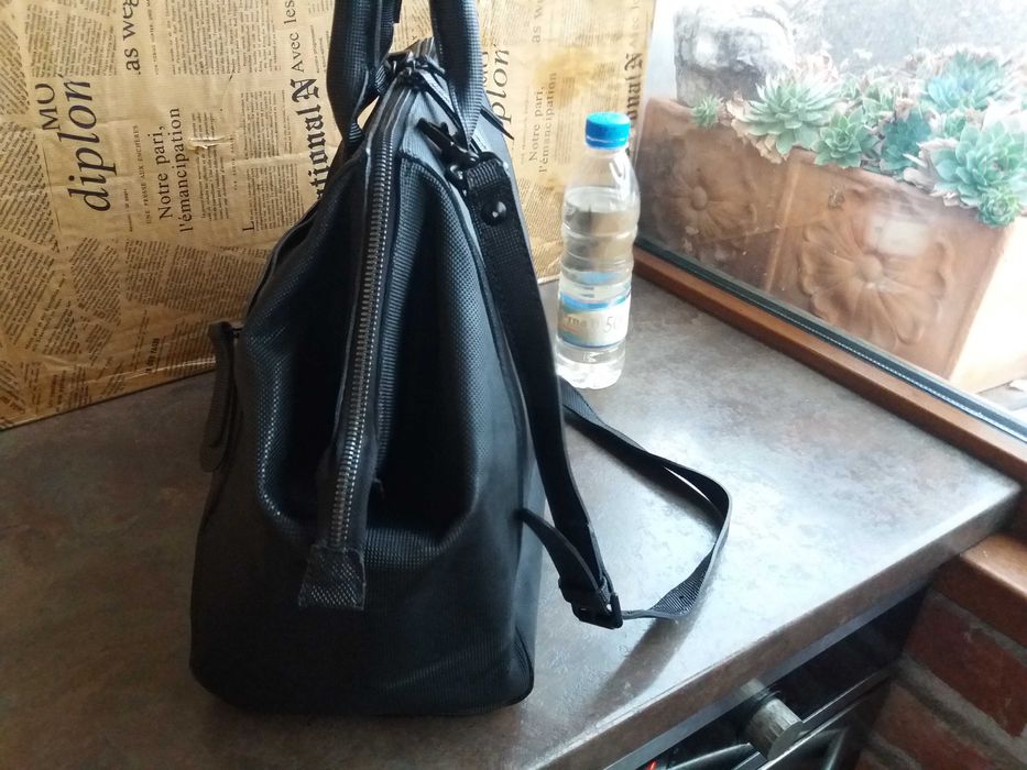 дамска черна чанта/Kennel & Schmenger кожена-естествена кожа