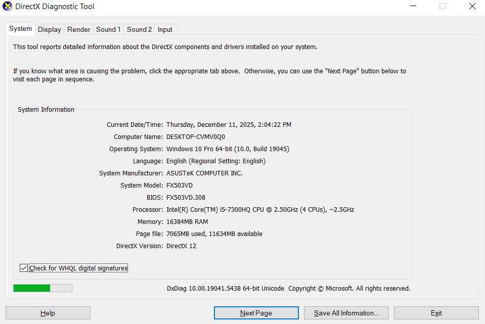 Asus FX503VD-E4082 NVIDIA GeForce GTX 1050