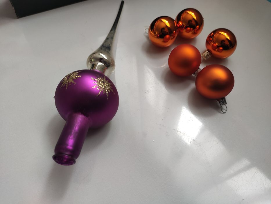 Vârf brad  sticla ornament vintage