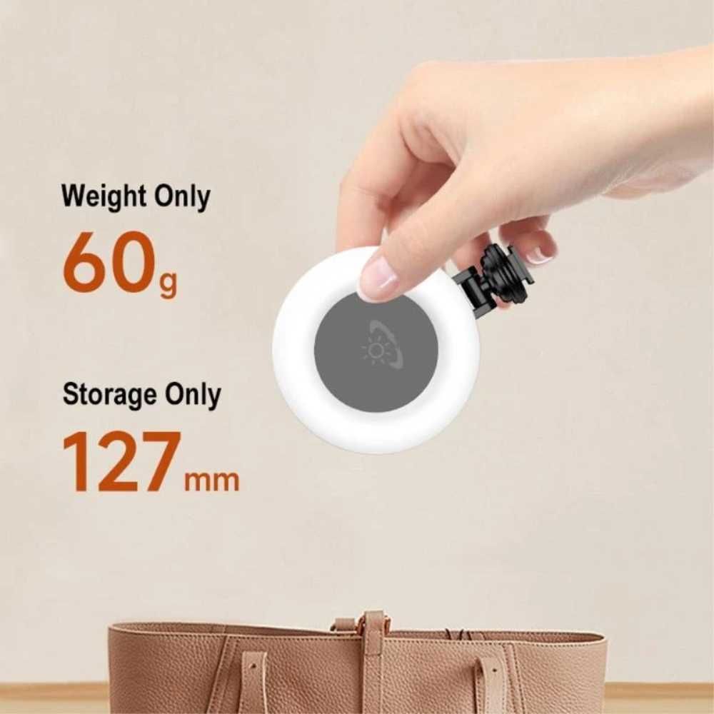 HSU D07 LED ринг лампа, 48 диода, 360° въртене, 3 режима