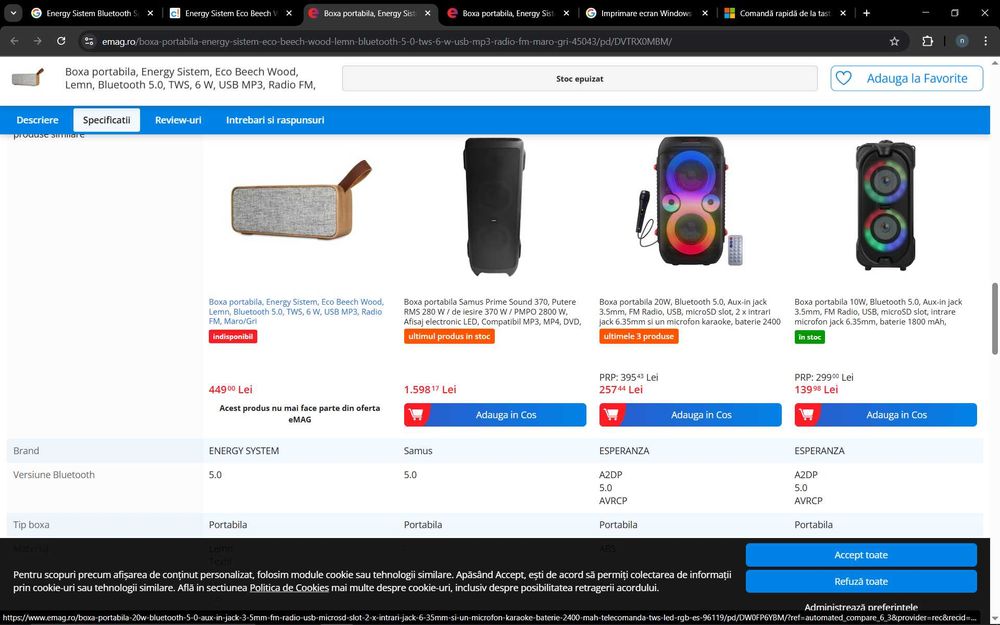 boxa Lemn, Bluetooth 5.0