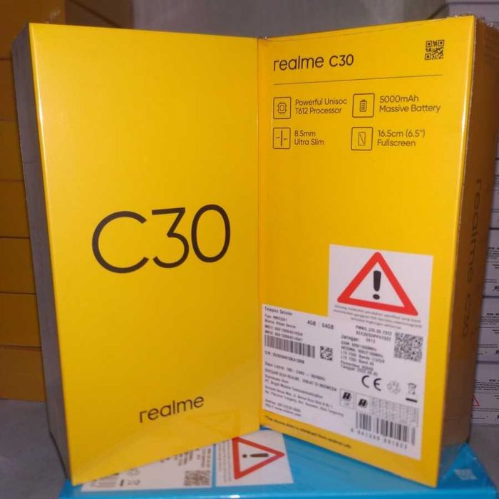 Telefon REALME C30 32GB 3GB 4G Display 6.5" Dual Sim Negru Nou Sigilat