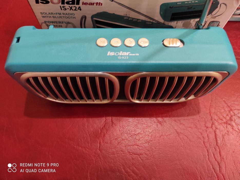 Radio Solar,Bass FM, Bluetooth, Lanterna, Boxa MP3, USB, Card, Panou s
