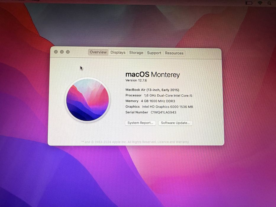 Macbook Air 13 (early 2015)