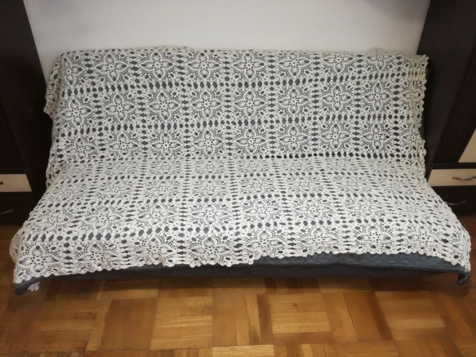 Curvertura/patura crosetata, pentru pat